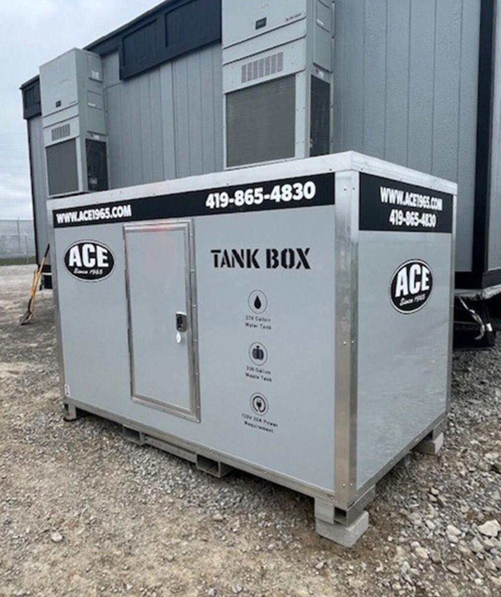 Ready2go restroom trailers sales tank box