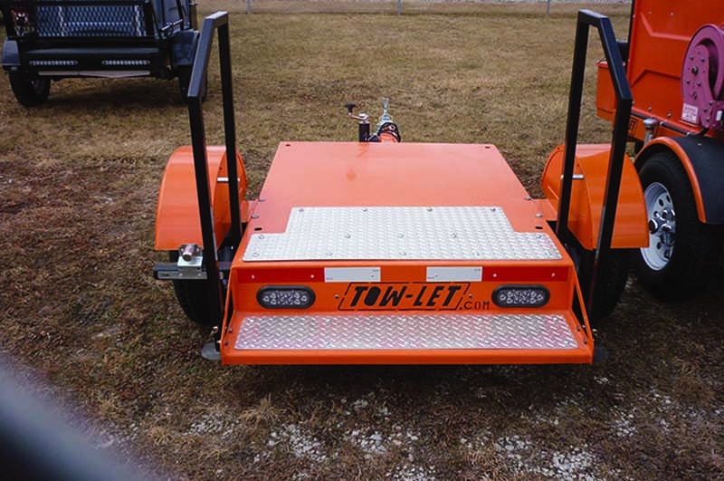 Transport Trailers - Low-riding restroom trailer