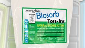 Chemcorp johnnys choice biosorb tossins white bag close up for cleaner roundup 2012