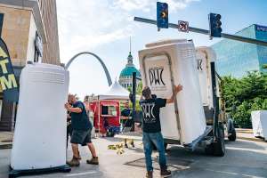 A Sizzling Hot 200-Unit Event Tests New Restroom Company Owner Doug Marshall